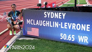 Sydney McLaughlinLevrone crushes WORLD RECORD in 400m hurdles at Trials  NBC Sports [upl. by Sakiv]