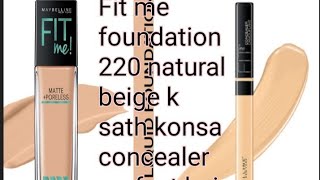 Maybelline fit me foundation 220 which concealer shade suits this foundation [upl. by Cenac606]