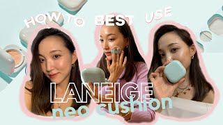 HOW TO BEST USE THE LANEIGE NEO MATTE CUSHION amp get yours  worth  beauty hacks you need [upl. by Nomyt]