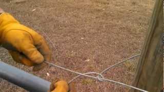 Tying Off High Tensile Wire [upl. by Ahsemad]