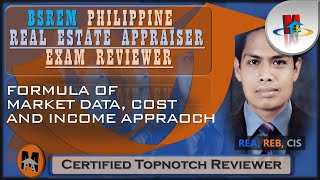 FORMULA OF MARKET DATA COST AND INCOME APPROACH  REAL ESTATE APPRAISER EXAM REVIEWER [upl. by Ynomrah]