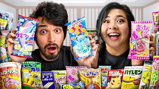 I Tried EVERY Japanese Snack with my American Girlfriend [upl. by Enneirda]