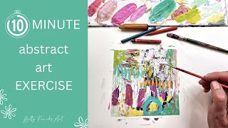 Challenge 10Minute Art to Fuel Your Creative Flow  Abstract Art  Acrylic Painting  Mixed Media [upl. by Doy]