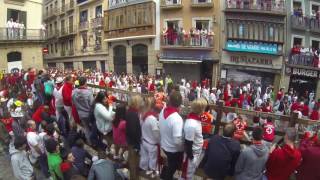 Pamplona Spain Running Of The Bulls 13 amp 14 July 2016 [upl. by Giacinta]