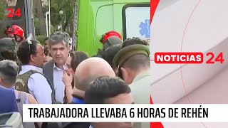 Tras más de 6 horas como rehén liberan a trabajadora de AFP en Las Condes  24 Horas TVN Chile [upl. by Hancock159]