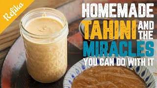 How to Make Tahini At Home The Perfect VEGAN Sauce  Tahini Hibeş Tahini Salad Dressing [upl. by Iiette]