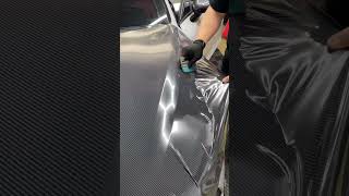 Wrapping a hood in 6D carbon fiber vinyl [upl. by Uticas]