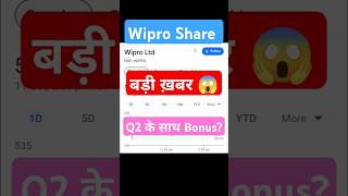 Wipro Share News Today 🤭Wipro Bonus NewsWipro Share Target shorts [upl. by Ajat]