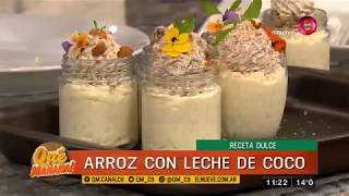 Receta dulce arroz con leche de coco [upl. by Carmella604]