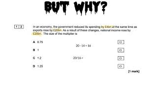 AQA Macroeconomics Multiplier Effect Example [upl. by Aztilem]