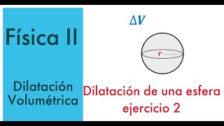 Dilatación volumétrica de una esfera ejercicio 2 [upl. by Irual206]