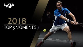 Laver Cup Top 5 moments  Laver Cup 2018 [upl. by Yelnek]