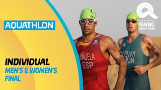 Aquathlon  Mens Individual and Womens Individual Final  ANOC World Beach Games Qatar 2019  Full [upl. by Issirk]