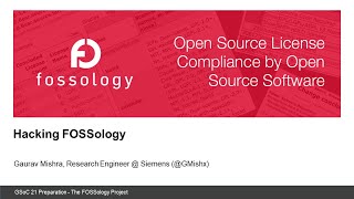 FOSSology GSoC21 Preparation Calls Development overview 01042021 [upl. by Anikram]