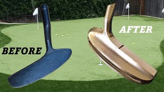 I restore a brass putter  The Banker putter restoration [upl. by Woody312]