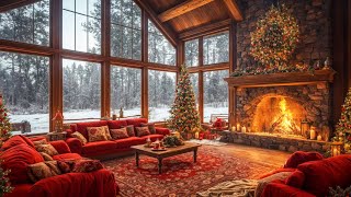 Christmas Ambience with Instrumental Jazz Music amp Fireplace Sounds for Renew Your Energy 🔥 [upl. by Znarf985]