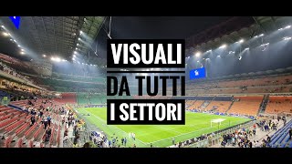 Visuale secondo anello rosso laterale settore 224  fila 15  posto 5  Stadio San Siro [upl. by Senaj]