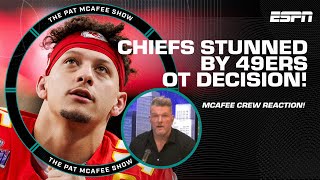 😳 Chiefs STUNNED by 49ers OT choice They want the ball 😳  The Pat McAfee Show [upl. by Notsyrb]