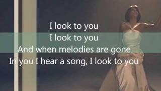 Whitney Houston I Look To You Lyricswmv [upl. by Yggam939]