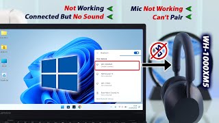 Sony WH1000XM5 Headphones Not Working on PC Windows 11  Fix Connection Mic And Sound [upl. by Mendes]