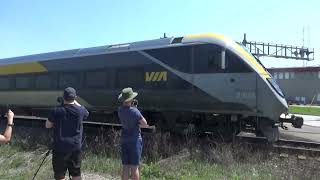 VIA Rail Siemens train detour at Georges Trains [upl. by Perpetua]