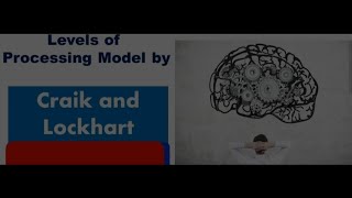 LEVEL OF PROCESSING MODELCraik and lockhart 1972 IN HINDI BY IQRAPSYEDUCHANNEL [upl. by Casilde334]