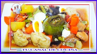 🍆MENESTRA DE VERDURAS 🐔 CON JAMON Y POLLO [upl. by Gish310]