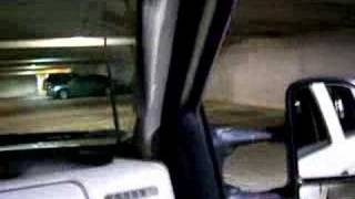 Straight Piped Powerstroke Going In Parking Garage [upl. by Adnek743]