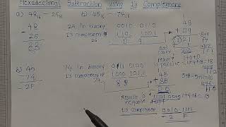 Hexadecimal Subtraction using 1s Complement  Digital Electronics Hindi [upl. by Cynthea]