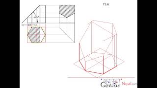 Engineering Drawing TutorialsSectional Pictorial with front and side view T 56 [upl. by Atte308]