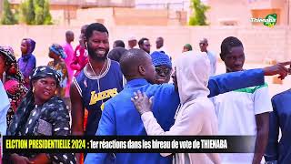 ELECTION PRESIDENTIELLE 2024  1er Réactions dans les bureaux de vote á Thienaba [upl. by Leinto]