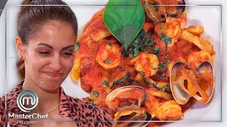 ¿Será realmente quotmediterráneaquot la pasta de Hiba ¡La REACCIÓN de los jueces  MChef Celebrity 9 [upl. by Uhej]