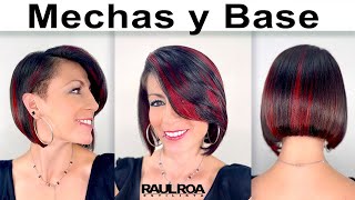 Mechas y Base al Mismo Tiempo RAUL ROA ESTILISTA [upl. by Esenej]