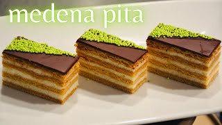 NAJBOLJA MEDENA PITA SA KREMOM OD GRIZA HONEY LAYERED CAKE [upl. by Llemert631]