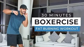 30 Mins Boxercise Fat Burning Workout  Suitable for beginners [upl. by Laeria]