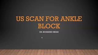 Ankle block part 2 Ultrasound scan [upl. by Eitsirhc]