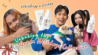 Unboxing the innisfree × étoffe Green Holidays collection 🎁 ft Azfarheri x Phei Yong x Elyn Leong ✨ [upl. by Franek40]