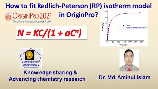 RedlichPeterson RP isotherm model fitting in OriginPro [upl. by Naihtniroc]