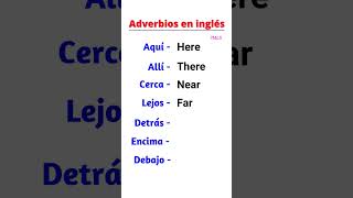 Los Adverbios de Lugar en Inglés Aprender inglés shorts [upl. by Martinsen]