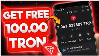 GET FREE 100 TRX instant withdraw FREE TRON [upl. by Noid]