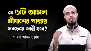 যে ৬টি আমল মীযানের পাল্লায় সবচেয়ে ভারী হবে শায়খ আহমাদুল্লাহ [upl. by Jeannie608]