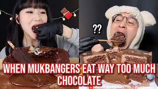 when mukbangers eat TOO much chocolate [upl. by Flinn]