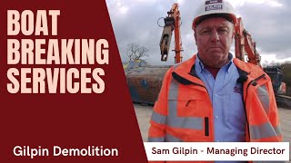 Gilpin Demolition Group  Boat Breaking and Disposal Services [upl. by Alo]