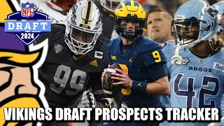 Minnesota Vikings Draft Meetings Tracker Pro Day Meetings Private Workouts 30 Visits [upl. by Mayyahk]