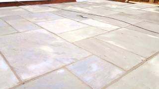 How To Lay Indian Sandstone Patio [upl. by Ennylhsa]