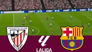 Athletic Bilbao vs Barcelona La Liga 2324 Partido Completo  Simulación de Videojuegos PES 2021 [upl. by Selia]