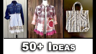 50 MENS BUTTON UP SHIRT UPCYCLES TO INSPIRE YOU  ep22 [upl. by Trojan]