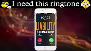 Latest iPhone Ringtone  Liability Marimba Remix Ringtone  Lorde [upl. by Corrine365]