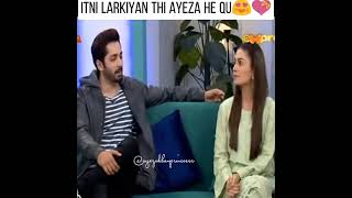 danish taimoor interview about ayeza khanayeza khan interesting facts shorts shortvideos [upl. by Tloh]