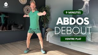 9 min ABDOS DEBOUT pour un ventre plat 🔥 Alexandre Mallier  Move Your Fit [upl. by Markowitz]